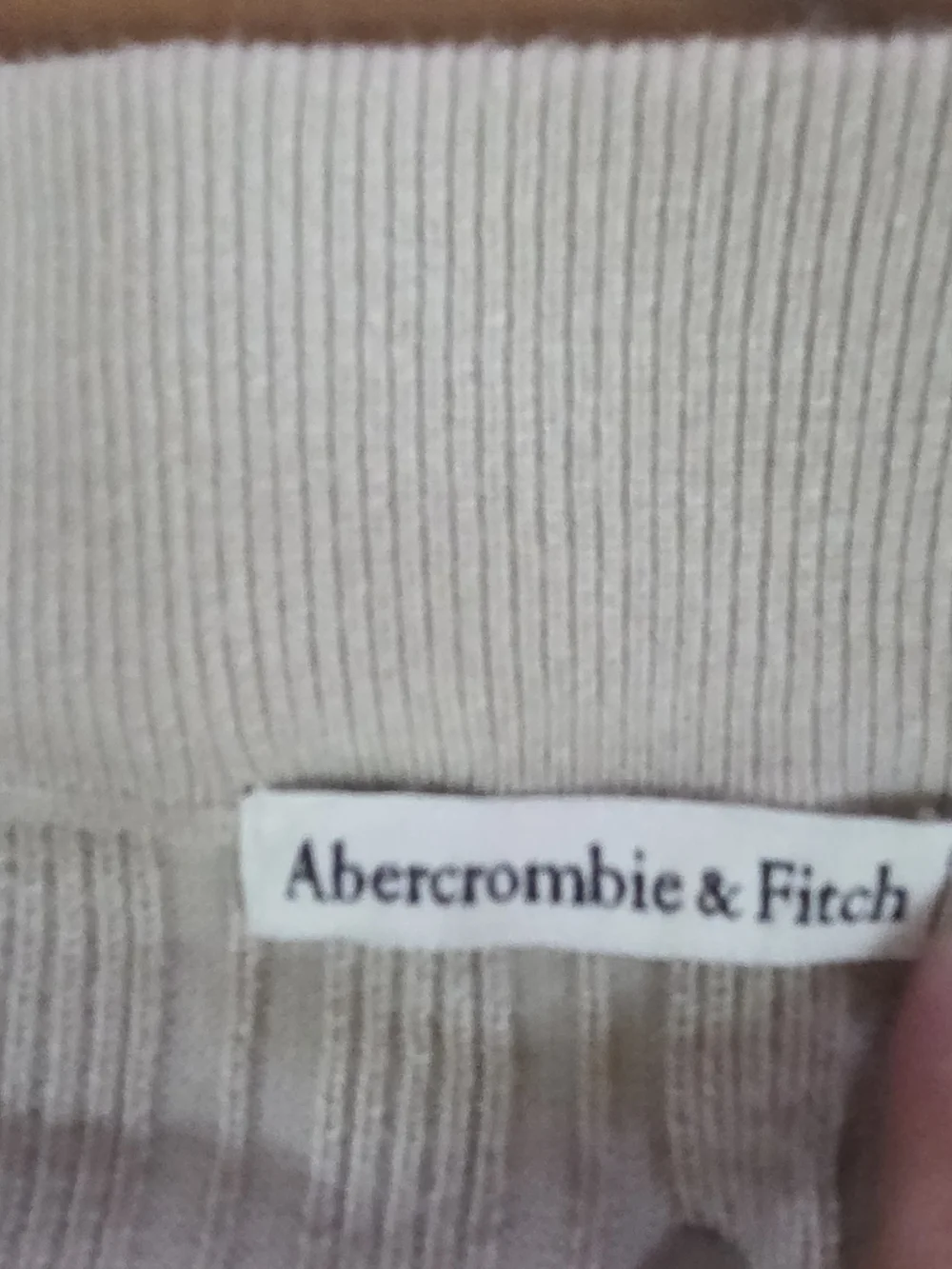 Abercrombie & Fitch Cream Ribbed Maxi Skirt with Side Slit Sz XS High Waist
